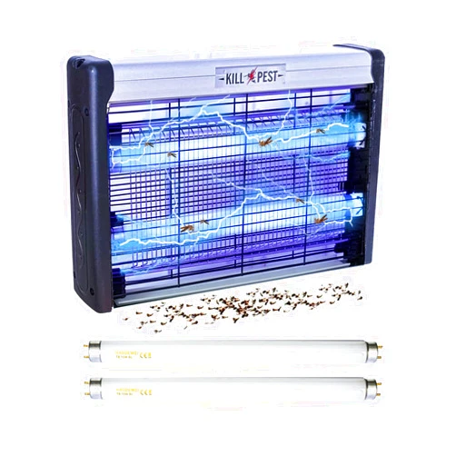 ROPQPEOD Electronic Bug Zapper Mosquito Killer Fly Traps Indoor for Moth, Mosquito, Gnat for Home Restaurants Kitchen Garden Including Extra 2 Pack Replacement Bulbs