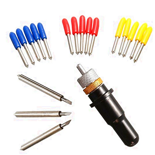 Actopus 15pcs 30/45/60 Degree Vinyl Cutter Blades Pcut Plotter with Blade Holder