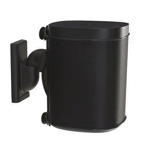 Sanus Wireless Speaker Wall Mount for Sonos ONE - Tool Free Tilt & Swivel Adjustments For Best Audio - Single (black) - WSWM21-B1