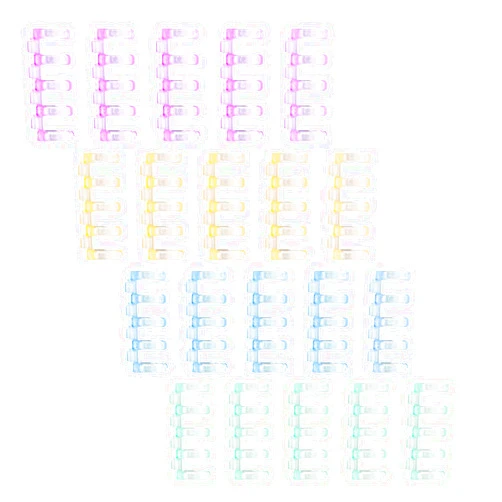 EONGEE 5-Rings Book Binding Rings Loose Leaf Binder Rings 20 Pcs Multicolored Plastic 5-Holes Book Snap Split Binder Rings for Notebook Photo Album Round Circle Calendar with 15 mm Inner Diameter