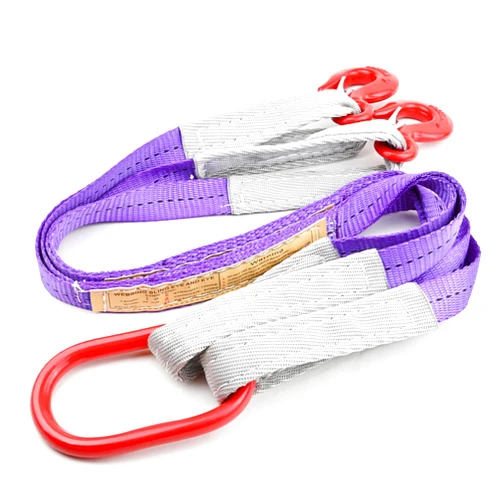 Vigtayue Lifting Slings Straps with Hooks - 3.3 FT, 4409LB Pounds Capacity, Polyester Bridle Sling, Heavy Duty Two Leg Rigging Strap for Engines, Cranes, Hoists, Truck