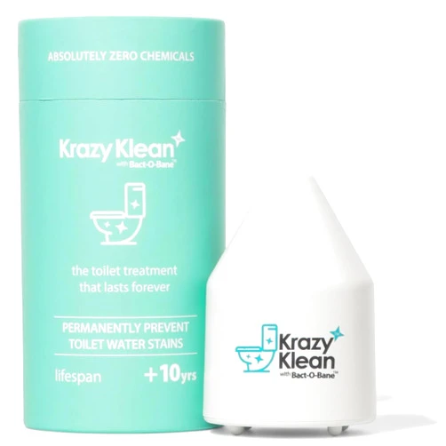 Krazy Klean Pro Toilet Cleaner, Household Cleaning Solution, Natural Long Lasting Toilet Cleaner for Hard Water Stains & Rings, Chemical Free Bathroom Cleaning Product, Drop In Tank System, 1 Count
