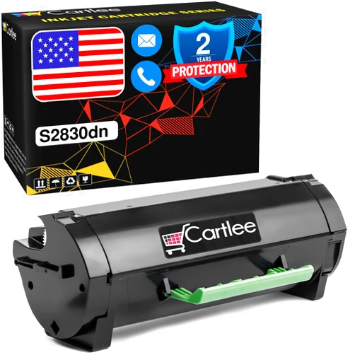 Cartlee Compatible Toner Cartridge Replacement for Dell S2830 (8500 Page Yield) S2830dn 2830 dn 2830dn Smart Series Ink Laser Printers (1 Black)