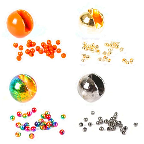 M MAXIMUMCATCH Maxcatch Slotted Tungsten Fly Tying Beads 100PCS Fly Fishing Bead Head Tying Materials (Color Assortment A, 2.8mm-100pcs)