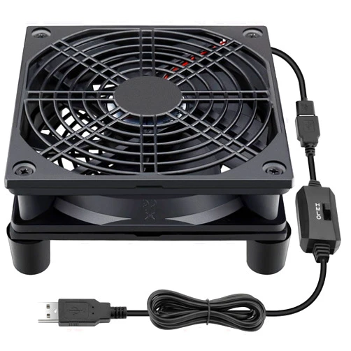 Wathai Cooling Case Fan for Receiver DVR Xbox TV Box Router 120mm x 25mm 5V USB Power