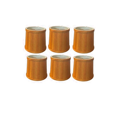 Upgradelights Bronze Silk 6 Inch Tapered Drum Clip On Chandelier Lampshades (Set of six) 5x6x5