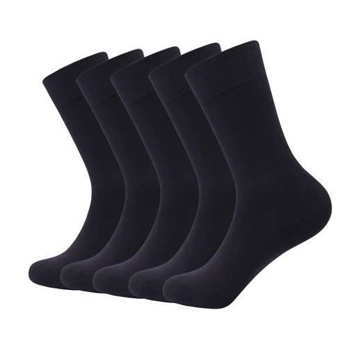 SERISIMPLE Viscose Bamboo Dress Men Sock Thin Soft Crew Anti Odor Lightweight Sock Breathable Comfort Cool soft Sock 5 Pairs