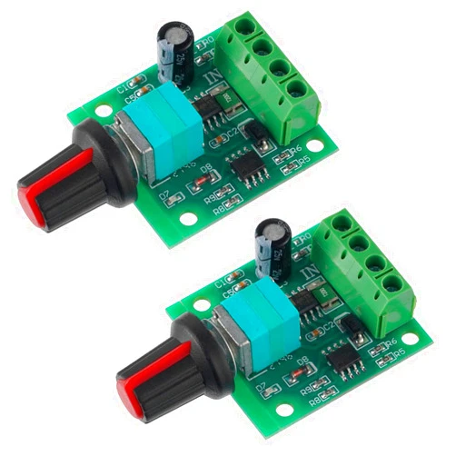 BOJACK Low Voltage DC Motor Speed Controller PWM 1.8v 3v 5v 6v 12v 2A 30W Adjustable Driver Switch 1803BK 1803B (Pack of 2 Pcs)