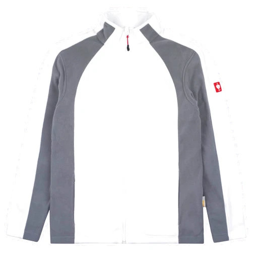 Engelbert Strauss Men Fleece Jacket Microfleece dryplexx, Color:White, Size:2XL