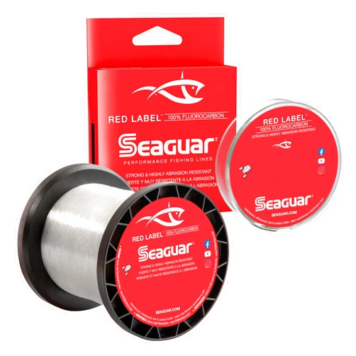 Seaguar Red Label Fishing Line for Power Baits & Heavy-Duty Applications, Freshwater, 100% Fluorocarbon, Clear, Multiple Sizes