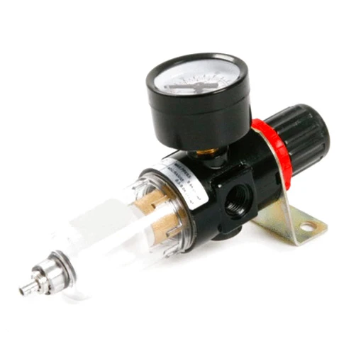 Generic Air Filter and Pressure Regulator with Water Trap, Ideal to use in Compressor and pneumatic tools, NPT 1/4