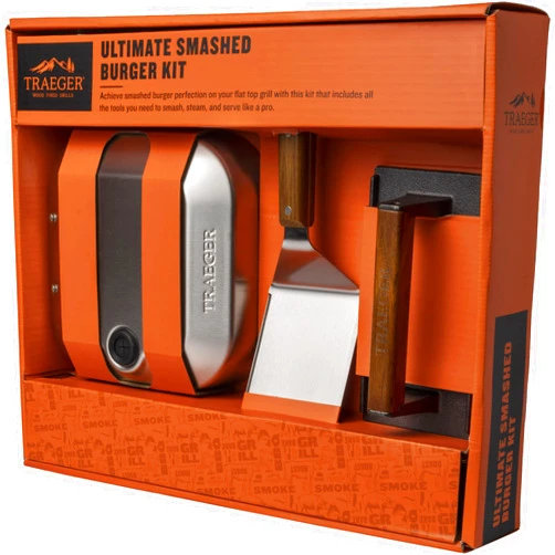 Traeger Grills BAC734 Ultimate Smashed Burger Kit, Griddle Tools, Steam Dome, Spatula, Burger Smasher Grill Accessory