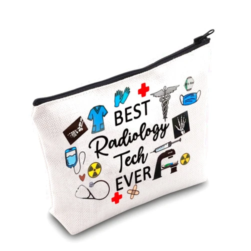 TSOTMO Radiologic Technologists Zipper Pouch X-Ray Tech Diagnostic Gift Radiologist Radiology Makeup Bag Best Radiology Tech Ever Gift For Nurse Doctor (BEST Radiology)