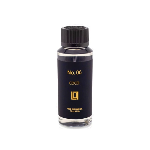 Lulu Candles | No. 06 Coco | Coconut Water, Tonka, Jasmine | Luxury Scented Reed Diffuser Refill Oil | Hand Poured in The USA | Highly Scented & Long Lasting (4.2 FL Oz.)