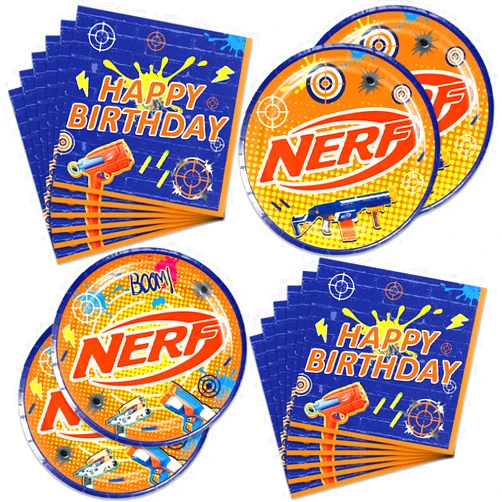 VANCIKI 40 PCS Dart Battle Theme Party Supplies - Perfect for Birthdays Party and More Dart Battle Party