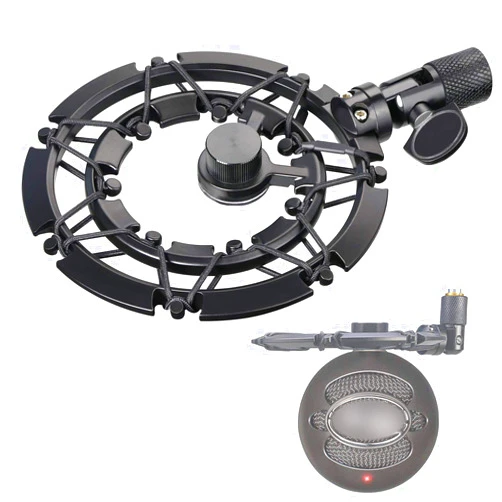 YOUSHARES Snowball Shock Mount, Shockmount Reduces Vibration Noise Matching Mic Boom Arm Stand, Compatible with Blue Snowball iCE USB Microphone