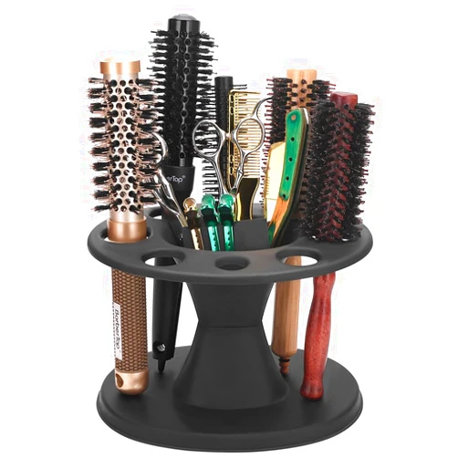 ZIBARBER Comb Display Rack Circular Plastic Hair Brush Storage Frame Professional Salon Hair Perm and Hair Dye Storage Tool Accessories