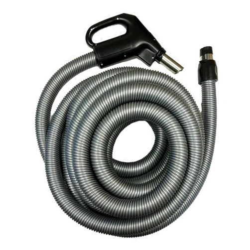 Wessel-Werk Universal Central Vacuum Hose, 35 ft., Low-Voltage Crushproof Central Vacuum Hose with On/Off Suction Control Switch on Hose Handle, Gray (35ft. Hose)