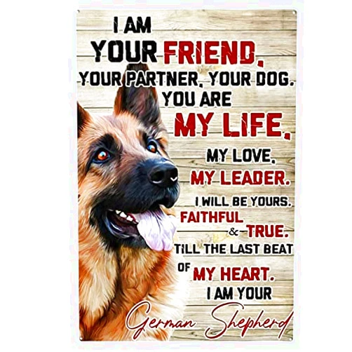 CAEJCCL 5D Diamond Art I Am Your Friend German Shepherd Diamonds Art Painting Kits for Adults Paint by Number for Home Recreation and Wall Decoration 12x16 Inches