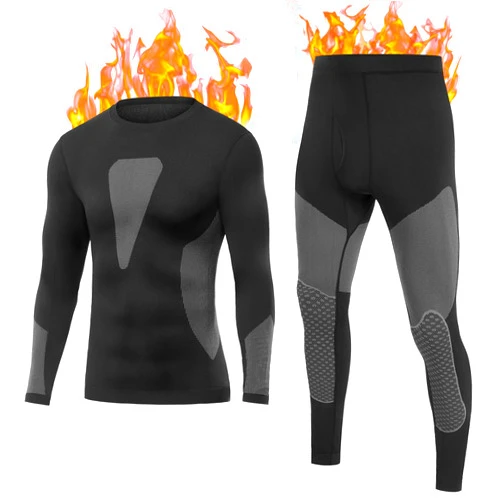 SIMIYA Mens Thermal Underwear Set Long Johns Ski Base Layer Long Underwear Thermals for Men Bottom Top