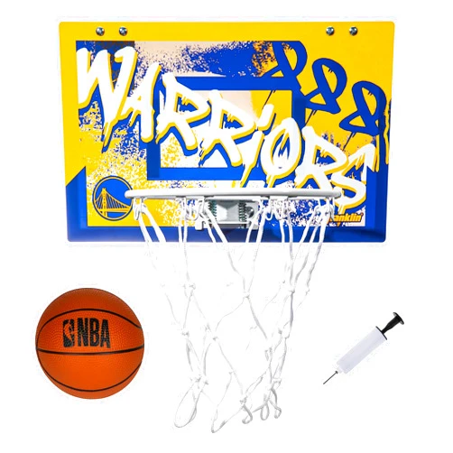Franklin Sports NBA Team Over the Door Basketball Hoops - Kids Indoor Mini Basketball Hoop + Ball Set - NBA Fan Mini Hoops