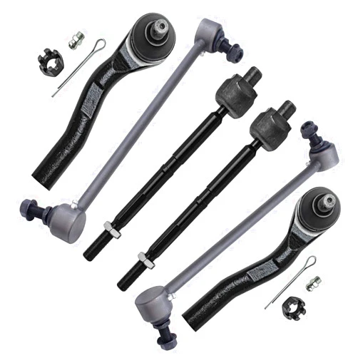 Detroit Axle - Front 6pc Suspension Kit for 12-16 Honda CR-V, 4 Inner Outer Tie Rod Ends 2 Sway Bars 2012 2013 2014 2015 2016 Replacement