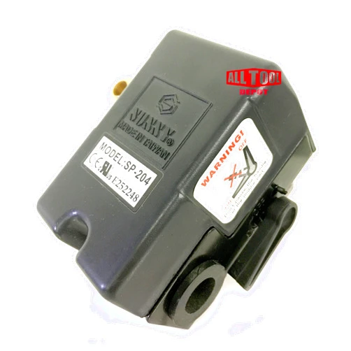 All Tool Depot Heavy Duty Air Pressure Switch Sunny H4, 4 port, 140-175 PSI, 25 Amp, Auto/Off Cut-Out Lever
