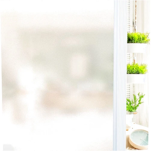 Qualsen Window Privacy Film Frosted Glass Window Film Static Cling Privacy Film for Glass Windows UV Bolocking Non Adhesive Window Film for Office Home Living Room Bedroom 11.8x47inch(30x120cm)