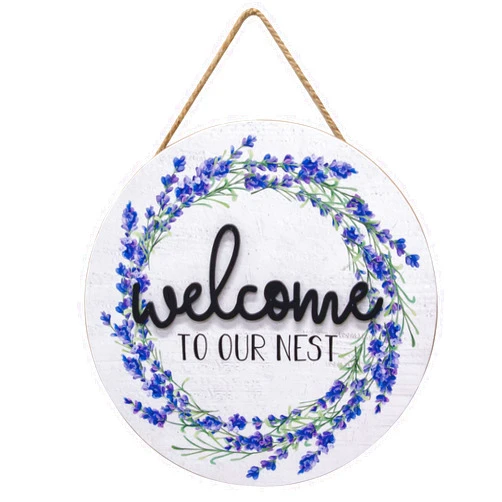 Kruenpeeper Creek CWI Gifts Welcome to Our Nest Wooden Wall Hanging, Multi