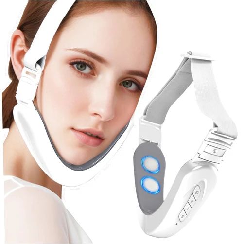 Marsdirw Double Chin Machine, Facial Massager for Women 6 Modes and 12 Intensity Levels Electric Double Chin Device, Smart Double Chin Face Lift Device with Magnetic Massage