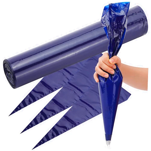 TREATSTORY Treat Story 100 PCS Large Disposable Piping Bags 21-inch, Easy to Use and Tear off Roll, Extra Thick Icing Bags for Cake and Dessert Decorations