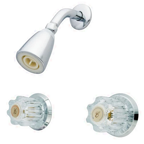 Kingston Brass KB141SO Twin Acrylic Handles Tub and Shower Faucet with Shower Only, Polished Chrome 8-Inch Center