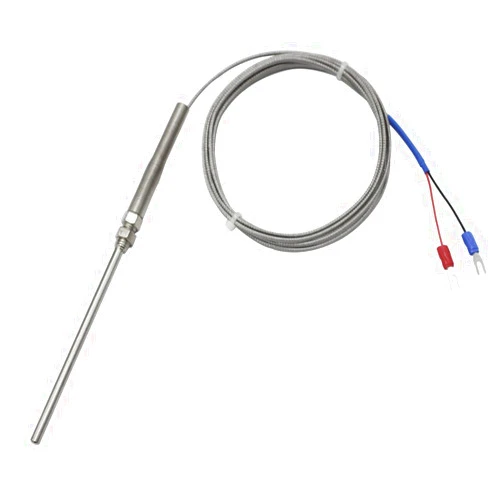 T-PRO K-Type Thermocouple Temperature Sensors 2M/6.6Ft Wire，Stainless Steel Probe (Probe Length 100mm)