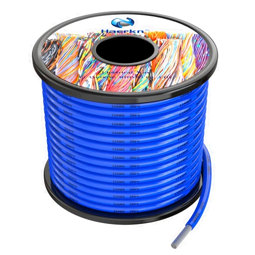Haerkn 12awg Silicone Electrical Wire Cable 30ft Blue 12 Gauge Hookup Wires kit Stranded Tinned Copper Wire Flexible and Soft High Temperature Resistance