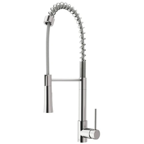 VIGO Laurelton 22'' H Single Handle Pull-Down Sprayer Kitchen Faucet in Stainless Steel-VG02032ST