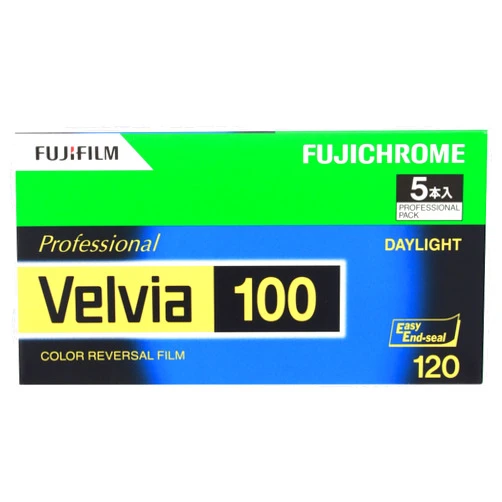 FUJIFILM 120 VELVIA100 EP NP12EX5 Reverse Film Fujichrome Velvia 100 Broney 12 Sheets 5 Packs