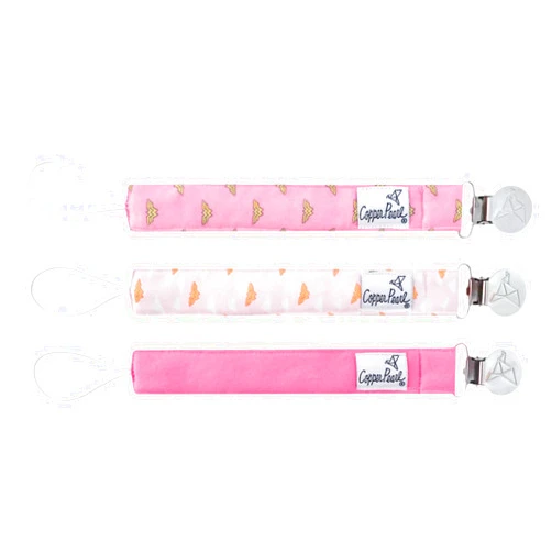 Copper Pearl Binky Clip 3 Pack Set 