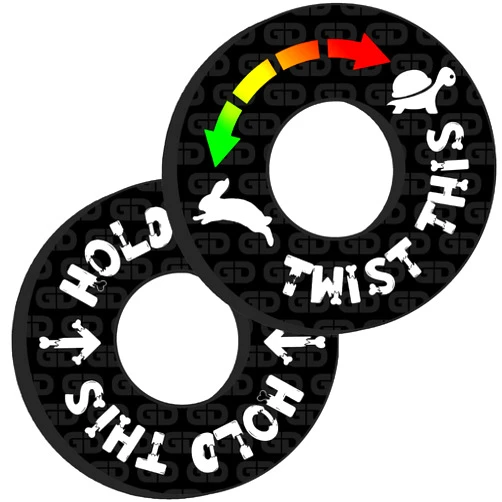 Gripdonuts.com® MX Grip Donuts for Dirt Bike Motorcycle BMX - Turtle vs Hare