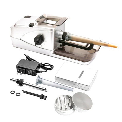 Yannabis Electric Cone Rolling Machine Set with Manual Herb Grinder and Pre-Roll Holder Case can Grind,Electric Filled and Pack Cones,Electric Cone Loader for King Size Cones