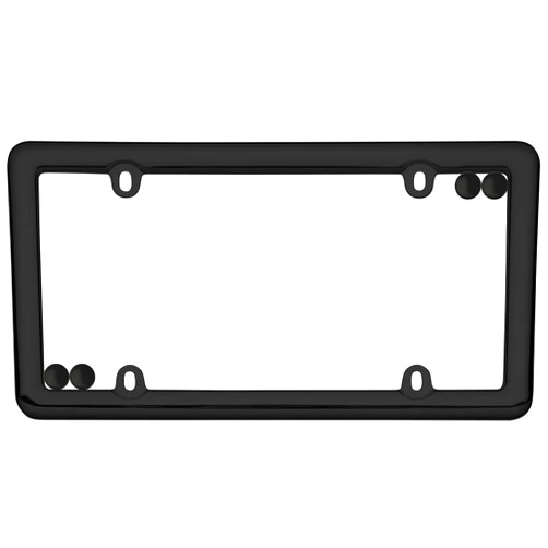 Cruiser Accessories 20650 Nouveau License Plate Frame, Black w/fastener caps