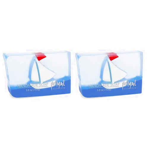 Primal Elements Toy Boat Wrapped Bar Soap, 5.8 Ounce (Pack of 2)