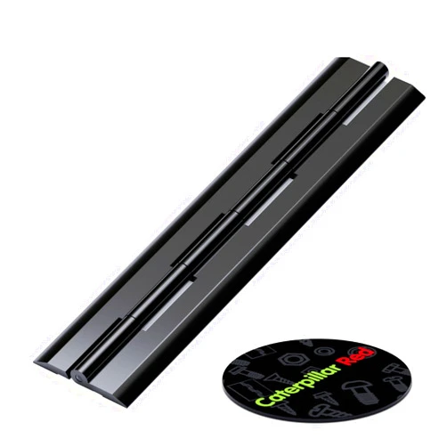 Caterpillar Red 4 x 200mm Black Acrylic Hinges. No glue required, Self Adhesive. Black Plastic Acrylic, (7 7/8 in) -4 Pack-