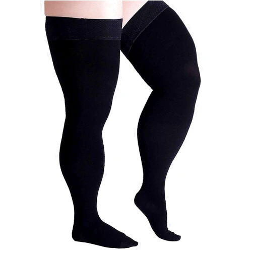 Runee Wide Thigh High Closed Toe Compression Stockings - 20-30mmHg Compression Designed For People With Wide Thigh And Calves