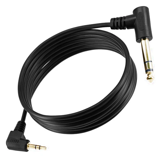 BERANMEY 3.5mm to 1/4 Adapter Audio Cord, 6FT 1.8m 90 Degree Right-Angled 3.5mm (Mini) 1/8