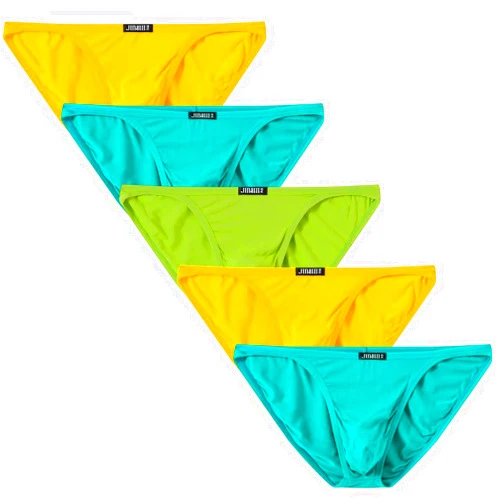 JINSHI Men G String Low Rise Bikini Briefs Underwear Multipack