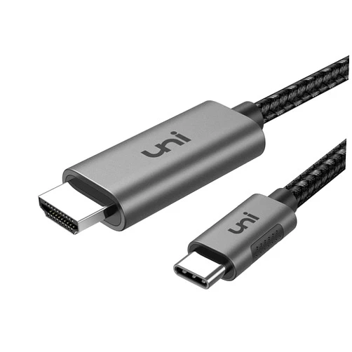 uni USB C to HDMI Cable for Home Office 6ft (4K@60Hz), USB Type C to HDMI Cable, Thunderbolt 4/3 Compatible with iPhone 15 Pro/Max, MacBook Pro/Air 2023, iPad Pro, Surface Book 2, Galaxy S23