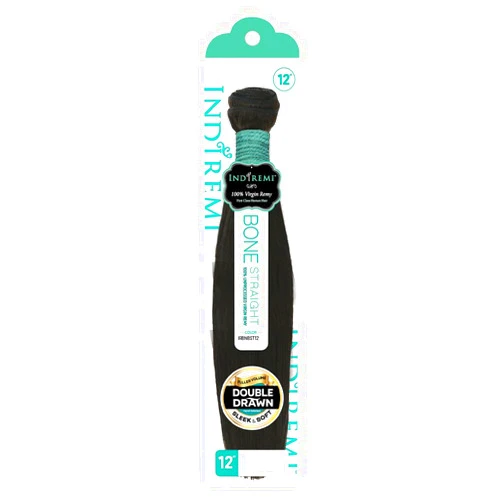 BOBBI BOSS INDIREMI Unprocessed Virgin Human Hair Weave IRBNBST12 BONE STRAIGHT 12