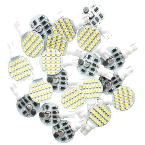 Debonauto 20 x T10 LED Light Bulb Super Bright 6000k 12v 4.8w 921 168 194 Trailer,Boat,RV,Iandscaping & Camper Interior Wedge 24-SMD(Pure White)