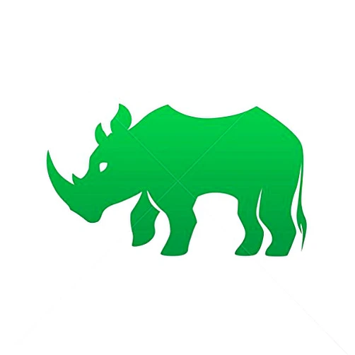Animals Earth Various sizes Decal Sticker Rhino Figure Car Door Hobbies Waterproof Racin Green Dark (5 X 2.89 Inches)