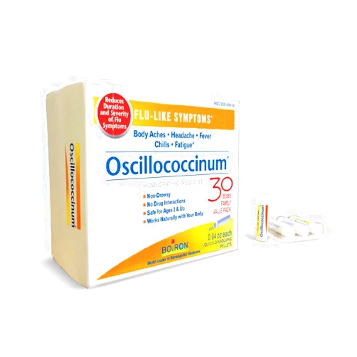Boiron Oscillococcinum 30 Doses Homeopathic Medicine for Flu-Like Symptoms, White